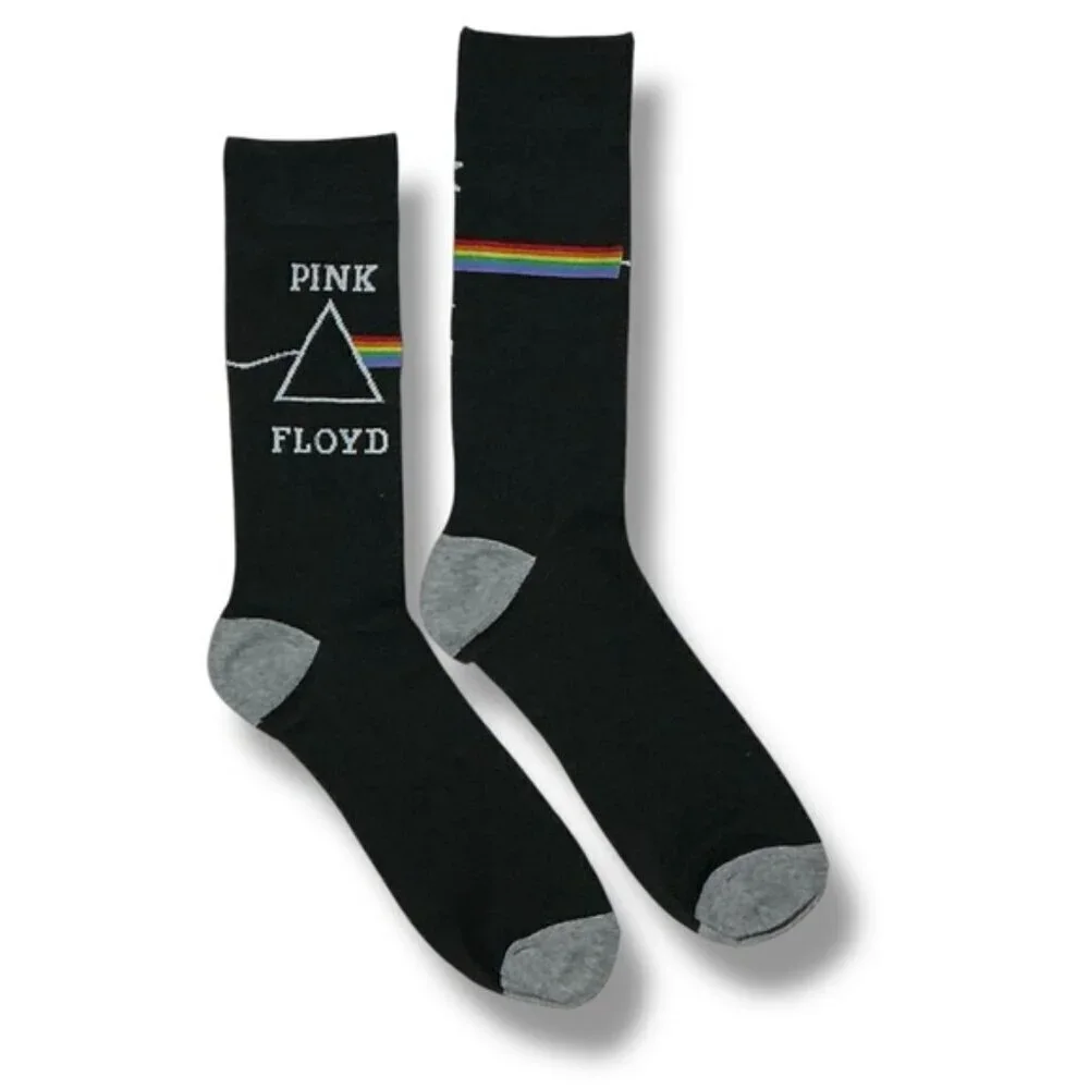 Pink Floyd Crew Socks Novelty Mid Calf Casual Dress Black Unisex Adult One Size - Picture 4 of 16